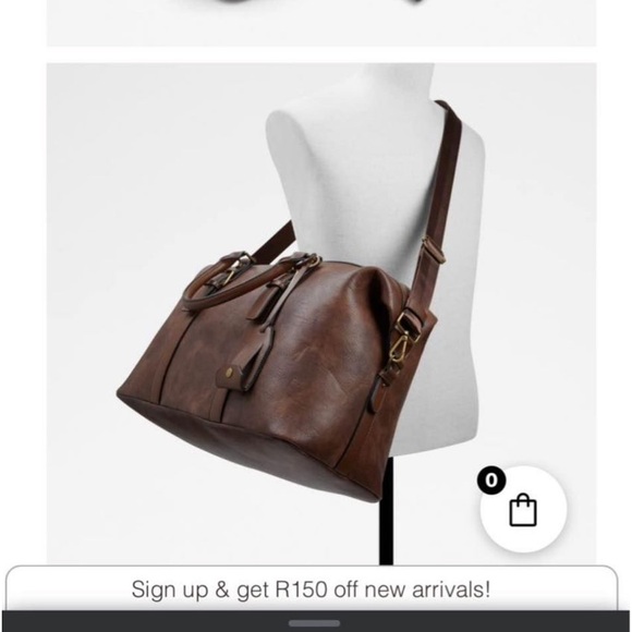 ALDO Renderten Men’s Leather Weekender Bag - Picture 2 of 6